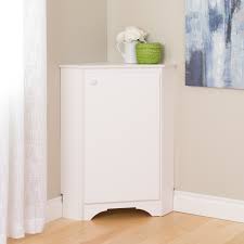 Come home to comfortable living through the country door! Elite White Corner Storage Cabinet Brylane Home