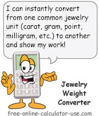 Jewelry Weight Converter To Convert Carats Grams Troy Oz Etc