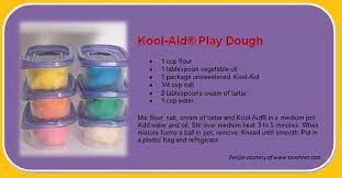 Kool Aid Play Dough Koolaid Playdough Kool Aid Playdough Recipe