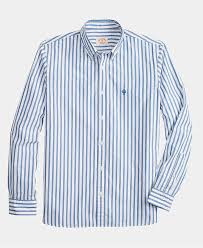 brooks brothers red fleece men bold stripe oxford shirt in