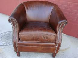 Vintage Cigar Brown Top Grain Leather Club Pub Chair Pub Chairs Chair Comfy Chairs