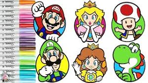 717x1114 awesome princess daisy coloring pages design printable coloring. Super Mario Bros Coloring Book Compilation Nintendo Mario Luigi Princess Peach Princess Daisy Yoshi Youtube
