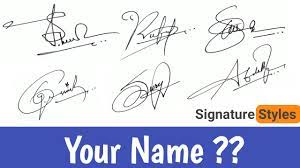 Your signature can be your name or a squiggle but it should be something you're comfortable writing many times over in the same way. How To Make Your Own Signature Signature Tutorial Youtube
