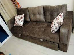 كنبه فوتيه مودرن بنى تفتح سرير عالم الكنب السراير من فكرة للاثاث home decor furniture decor