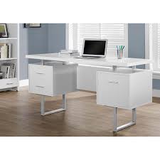 This classy option from modern designer monarch features a large floating desk top, a file drawer the desk's dimensions are 60 w x 24 d x 30 h. Hawthorne Ave White 60 Inch Office Desk Bellacor