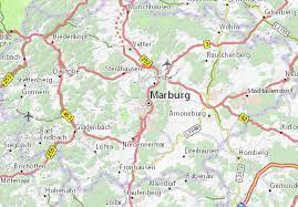 La capital del distrito recae sobre la ciudad de marburgo. Michelin Marburg Map Viamichelin