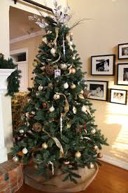 Silver And Bronze Christmas Tree Xmas Decorations Christmas Decorations Christmas Inspiration