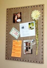 It's the perfect way to display favorite hang a round bulletin board with copper edging detail to make a statement in any room. Cork Board Covered In Burlap Diy Burlap Burlap Crafts Crafts