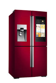 Samsung Tv Fridge Rf56 Cranberry Red Bespokefridges Co Uk Best Refrigerator Refrigerator Tropical Kitchen