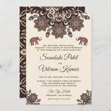 Elegant Vintage Henna Indian Wedding Invitation Zazzle Com Indian Wedding Invitation Wording Indian Wedding Invitation Cards Indian Wedding Invitations