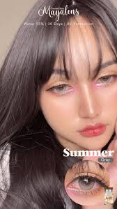 👀 : Summer, 🤎 : Gray, ( DIA : 14.5 ), เลนส์เสี้ยวพระจันทร์ที่คู่ควร ละมุน  ตัดขอบ, ตากลมโต 👀 เพิ่มเทคเจอร์ในตาสุดๆ ✨, รุ่นนี้สายหวาน หรือ  สายชอบตาชัดๆ ต้องมี ‼️, 💧โดดเด่นด้วยค่าน้ำ55%, 🤎ผลิตจาก mpc ...