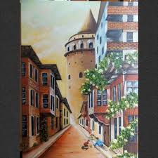 Yagli Boya Galata Kulesi Tablolar Sanat
