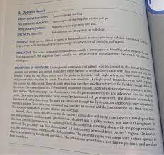 They can often be suggested on u. 6 Operative Report Preoperative Diagnosis Chegg Com