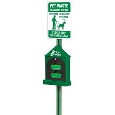 Dispenser, post, sign, 400 roll bags. Pet Waste Stations Hd Supply