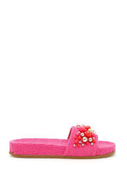 Aquazzura Bon Bon Pool Slides Aquazzura Shoes Aquazzura Fuchsia Pool Slides