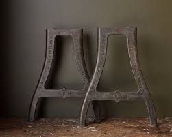 Vintage Industrial Metal Table Legs 1930 S Original Cast Iron Stamped Metal Table Legs Industrial Table Legs Industrial Metal Table Legs