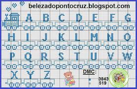 Gráficos românticos em ponto cruz. Graficos Alfabeto Em Ponto Cruz Para Toalha De Boca Ponto Cruz Andreia