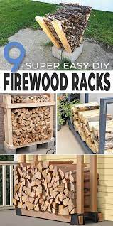 9 Super Easy Diy Outdoor Firewood Racks The Garden Glove Outdoor Firewood Rack Firewood Racks Firewood