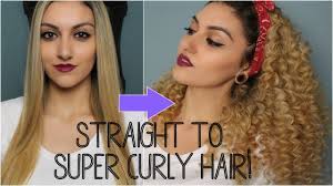 Set your curly hair straightener on the lowest heat setting possible; Straight To Super Curly Hair Chopstick Tutorial Youtube