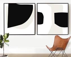 zwart wit kunst set van 3 prints zwart abstracte kunst living etsy wit kunst abstracte kunst aan de muur moderne posters