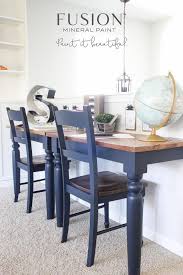 Midnight Blue Fusion Mineral Paint Dear Olympia Furniture Shabby Chic Kitchen Kitchen Table
