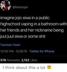 Jojo siwa memes i made while i was bored lol. Imagine Jojo Siwa In A Public Highschool Vaping In A Bathroom With Her Friends And Her Nickname Being Juul Juul Siwa Or Some Shit Translate Tweet 1205 Pm 52919 Twitter For Iphone