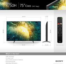 I received this tv as a warranty exchange for my x750f which failed and was deemed unrepairable by the repairman sony sent. Amazon Com Sony X750h 75 Inch 4k Ultra Hd Led Tv 2020 Model Electronics