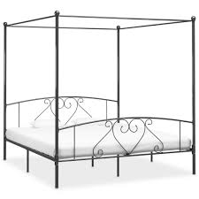 Bed canopy crown coronet corona kit wall fixed frame for all bed sizes adults, kids single double king super king wall fix frame. D Shop Canopy Bed Frame Grey Metal 6ft Super King Design Shop
