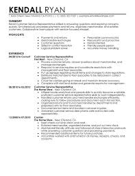 sample resume objectives for customer