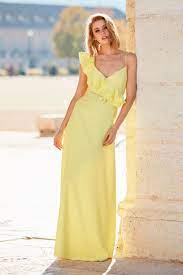 Vestidos De Fiesta Boda Largos Cortos Monos Zapatos Accesorios Vestidos Amarillos Largos Vestidos Largos Vestidos Amarillos De Noche
