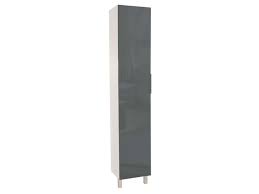 Armoire ikea balai conforama beau a chaussures. Placard A Balai 1 Porte Labad Coloris Blanc Gris Vente De Armoire De Cuisine Conforama