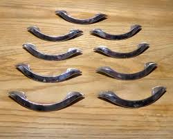 Silver, 4 inch centers, drawer pulls. Ic0944 Vintage Chrome Cabinet Or Drawer Pulls Legacy Vintage Building Materials Antiques