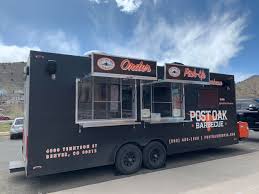 Food truck trailer on street. Find The Post Oak Barbecue Food Truck Post Oak Denver