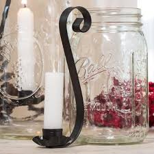 I had already enjoyed the candles in these ja… i really think they look cute on my newly hung shelf as well!!! New Hanging Quart Mason Jar Taper Candle Holder 2 X 6 Home Decor Patterer Candle Holders Accessories