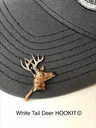 White Tail Deer Hookit C Hat Hooks Eagle Claw Hat Pins