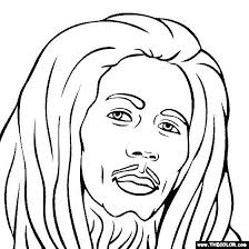 Image Result For Bob Marley Drawing Outline Bob Marley Painting Bob Marley Art People Coloring Pages