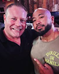 Old football teammates. What a great guy.