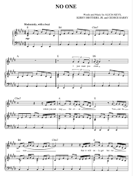 No One Alicia Keys Piano Sheet Music Piano Sheet Sheet Music Piano Music