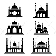 Gambar Masjid Kartun Hitam Putih