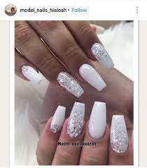 1136 x 1136 jpeg 141 кб. Pin By Barbara Deutsch On Nail Ideas Homecoming Nails White And Silver Nails Glitter Nails Acrylic