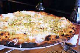 Emily Pizza Mozzarella Pistachios Truffle Sottocenere Honey At Emily In Brooklyn New York City Meals Emily Pizza Pizza