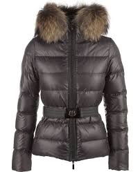 Moncler Angers Womens Jackets Decorative Belt Hooded Dark Gray Moncler Jacket Moncler Jacket Women Moncler