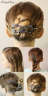 This Triple Braid Hairstyle Works For Both Women And Girls I Tried It On Our 9 Year Old Daughter Braided Hairstyles Updo Womens Hairstyles Braided Hairstyles