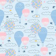 Women's white crop top, black jacket, and blue short shorts, miro. Children S Seamless Pattern With Air Balloons Clouds And Birds Royalty Free Cliparts Vectors And Stock Illustration Image 149366665