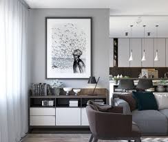 Spacious Looking One Bedroom Apartment With Dark Wood Accents Bedroom Decor Dark Interior Apartment Design