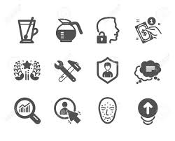 Sending short text messages to a device such as a cellular phone, pda or pager. Set Of Business Icons Such As Text Message Data Analysis User Spanner Tool Payment Method Swipe Up Coffeepot Face Biometrics Security Agency Tea Mug Unlock System Ranking Vector Royalty Free Cliparts Vectors