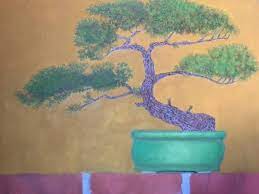 High quality bonsai tree inspired canvas prints by independent artists and designers from around the world. Bonsai Tree In Green Pot Painting By Leslie Dannenberg Saatchi Art