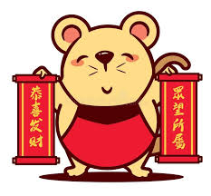 Cartoon Cute Rat Holding 2 Chinese Scrolls Chinese New Year 2020 The Year Of T Aff Year Scrolls Yea Cute Rats Chinese New Year Chinese New Year 2020