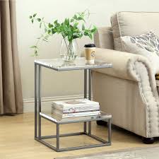 Aimee Modern Brushed Nickel Metal Accent Table Metal Accent Table Accent Table End Tables