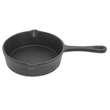 This saucepan has a red porcelain enameled exterior, which is easy to clean and maintain. Tablecraft 12 Oz Mini Cast Iron Skillet 9 1 8 L X 5 W X 1 3 8 H